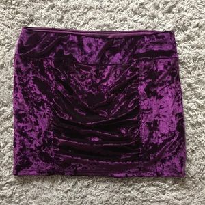Purple velvet skirt